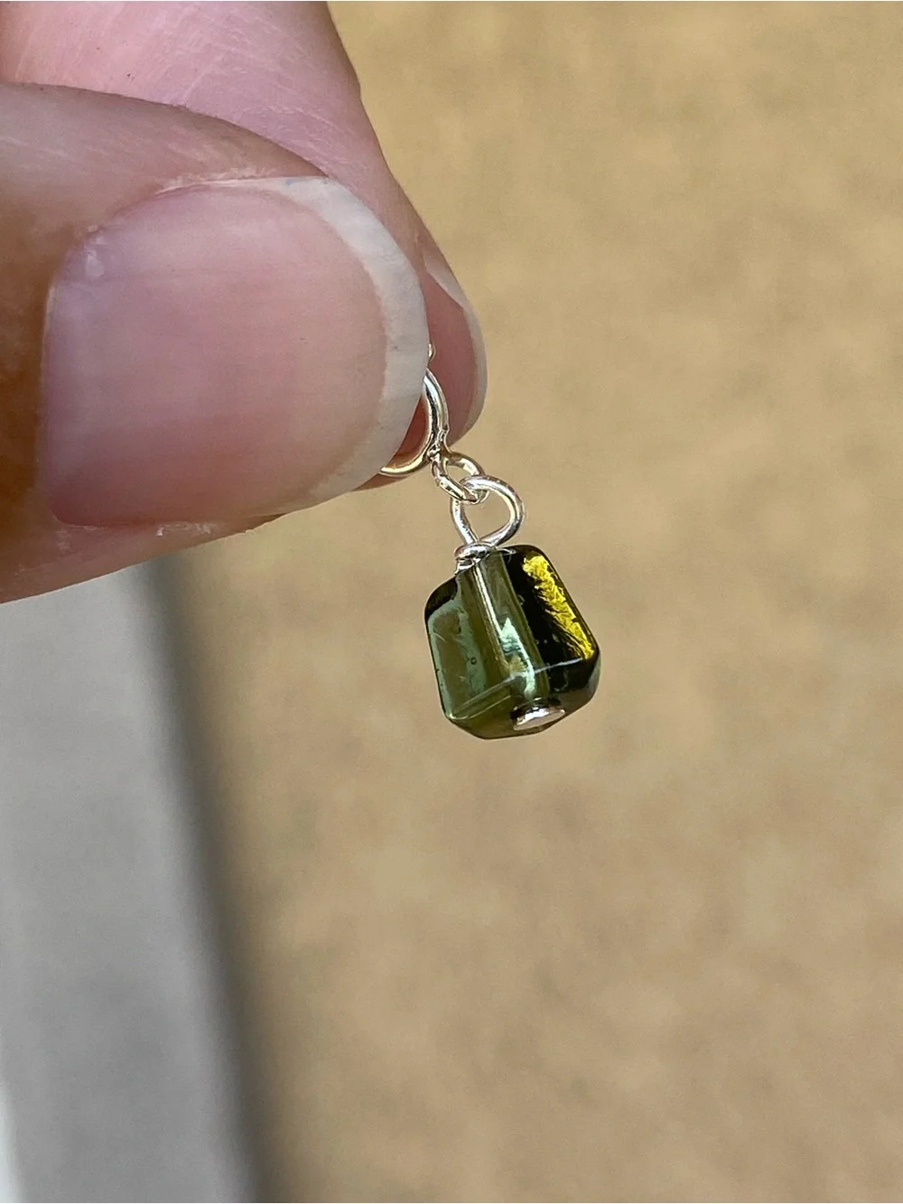 Natural Moldavite Charm or Tektite Pendant | Crystal Collector | S925